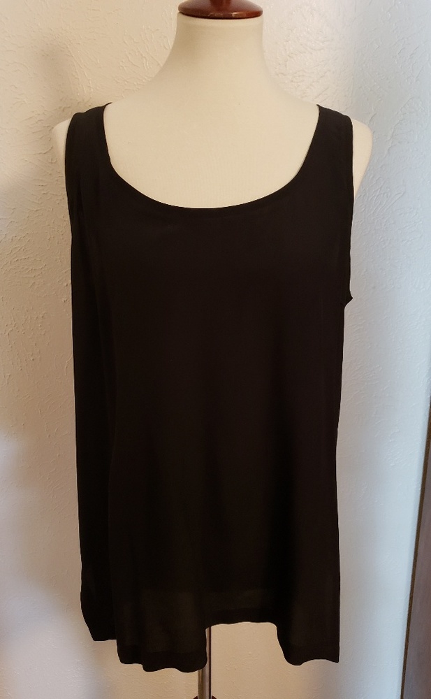 Club Monaco black silk tank top
